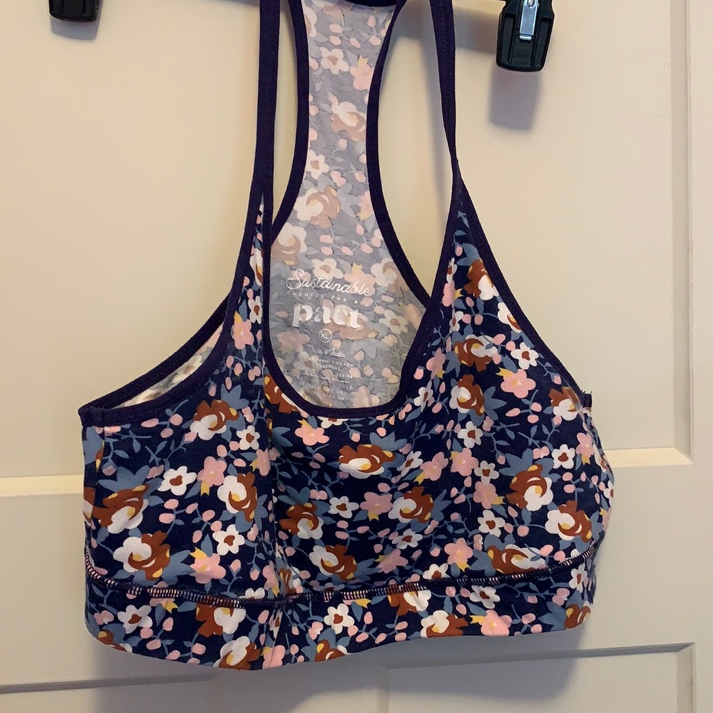 Pact racer back sports bra
